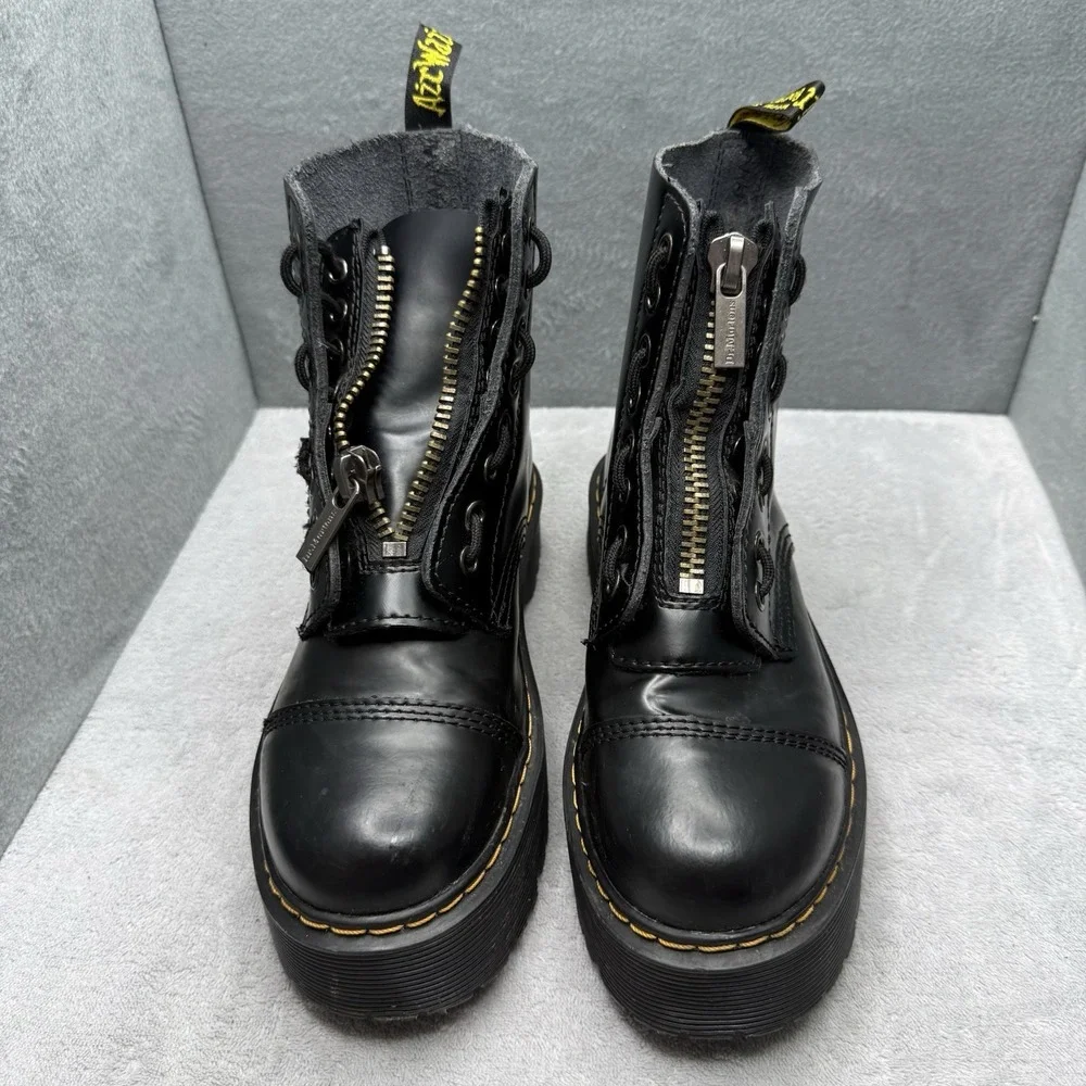 Dr. Martens Sinclair Black Leather Platform Boots 11822002 Women's 9 / EU 40